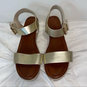 Mossimo gold platform sandals